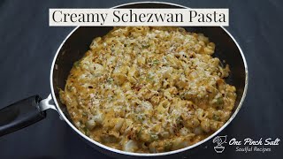 Creamy Schezwan Pasta  Chinese style pasta  Pasta with Schezwan Sauce [upl. by Boyse]