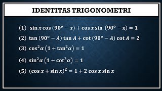 Cara mudah identitas trigonometri Part I [upl. by Ytoc]