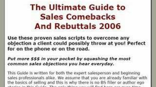 The Ultimate Guide To Sales Comebacks amp Rebuttals [upl. by Mercuri365]