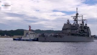 Ticonderogaclass Guided Missile Cruiser USS Shiloh at Sasebo Nagasaki 2014 [upl. by Yesac7]