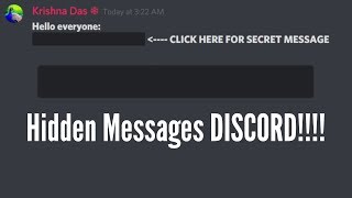 How to Create a Hidden Message in Discord 2019 NEW DISCORD FEATURE [upl. by Ittam848]