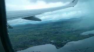 Take off LDY Derry airport flying over the River Foyle  Stunning scenery [upl. by Disharoon]