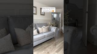 Easy living room panelling 🤍 DIY panelling tutorial  farrow and ball paint  new build home [upl. by Enajyram]