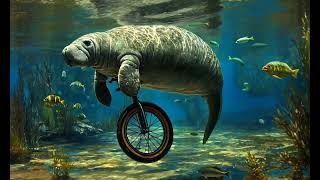 Manatee Swims in the Water on a Unicycle [upl. by Anaz172]