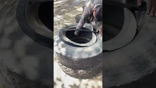 Man tyre cutting processskills shortvideos viralvideos [upl. by Fritzsche]