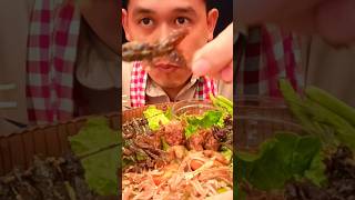 Frogs eating Mukbang mukbang eating eatingvideos food asmreating viralvideo viralshorts [upl. by Eelyrehc]