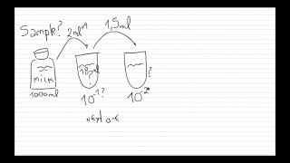 Diluciones seriadas con base decimal serial dilutions for microbial counting [upl. by Ecylla]