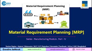 Material Requirement Planning MRP in Tally E4  Manufacturing Module Series  Creative Softtech [upl. by Aehsa]