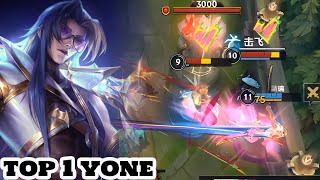 Wild Rift Yone  Top 1 Yone Gameplay Rank Grandmaster [upl. by Eidderf]