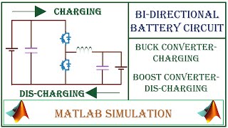 MATLAB Simulation of a Bidirectional Battery Circuit Using BuckBoost Converter [upl. by Dercy494]