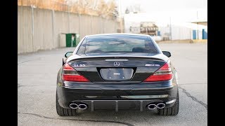 Mercedes Benz SL55 AMG custom exhaust preview Cold start revs tunnel runs [upl. by Neelrahs]