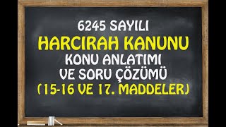 6245 Sayılı Harcırah Kanunu Madde 151617 [upl. by Amaso]