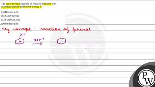 The major product obtained on reaction of phenol with sodium hydroxide and carbon dioxide is [upl. by Fai644]