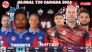 TORONTO NATIONALS VS MONTREAL TIGERS GLOBAL T20 CANADA 2024  GT20 CANADA [upl. by Elleinnad]