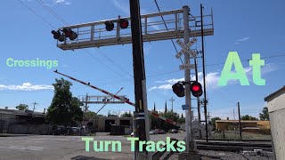 Railroad Crossings At Sharp Curve Tracks And Turnouts Compilation Part 1 [upl. by Ajin]