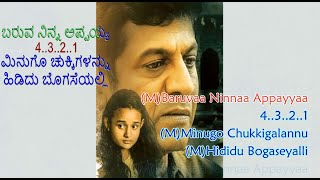 Rekkeya Kudure HD Karaoke Kannada English Lyrics AppaMagaluSong DadDaughterSong KannadaHits [upl. by Asfah]