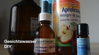 Gesichtswasser mit Apfelessig und Rosenwasser DIY [upl. by Adyht]