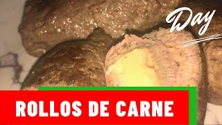 Ricos y Jugosos ARROLLADOS DE CARNE rellenos rollos de Jamón y Queso keto [upl. by Dorinda]