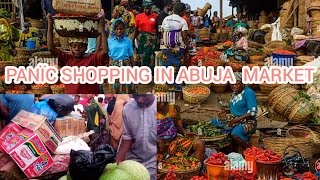 PÀNÏC SHOPPING UNUSUAL EVENING RAW MARKET VLOG AS ABUJA PEOPLE PREPARE TO PRÔTÈST [upl. by Lorita]