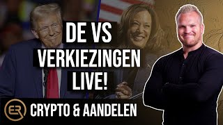 DE IMPACT van de VERKIEZINGEN op de financiele markten  Crypto amp Aandelen LIVE [upl. by Leamiba]