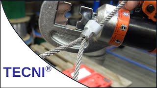 How to crimp ferrules onto wire using the Tecni Hydraulic Crimping Tool [upl. by Elaval]