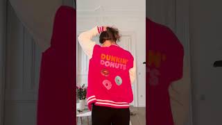 Mein Versuch eine Dunkin Donut Jacke zu designen und zu besticken [upl. by Jedthus]