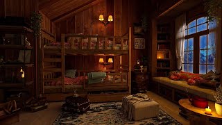 Cozy Rainy Room Ambience with Thunderstorm amp Rain Sounds for Sleeping amp Relax [upl. by Eibur]