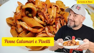 Penne al sugo di Calamari e Piselli [upl. by Kahler]