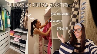 MOVING VLOG Building custom closets  more [upl. by Ixela93]