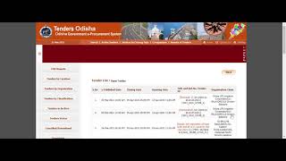 How to search for tender in odisha 2021 [upl. by Sadie]