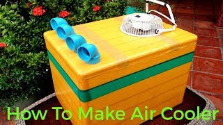 How to make air conditionerair cooler at home using foam box [upl. by Titos]