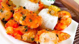 Crevettes à lail au citron et au miel [upl. by Jobie]