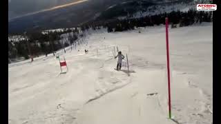 Amelia Røer Amundsen 🇳🇴  slalom training at Norefjell Skisenter sheskis atomic [upl. by Conrado]