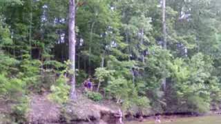 Lake Wedowee tree swing [upl. by Ecinnahs]