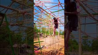 Water proof tent କେମିତି ବାଉଁଶ ବନ୍ଧା ଯାଉଛିwater proof tent making ideas🙏❤wedingganesh pendal [upl. by Gelya]