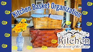 Kitchen Basket Organization kitchenorganization kitchenbaskets homemaking [upl. by Analaj929]