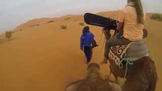 Sandstorm amp sandboarding through the Sahara Desert  Erg Chebbi Morocco Camel Trek [upl. by Scrivings]