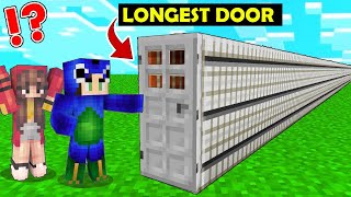 We found LONGEST DOOR in Minecraft 😱 [upl. by Bremer]