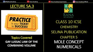 Numerical of Gay Lussacs Law of The Combining Volumes  Class 10 ICSE  Chemistry  Lecture 5A3 [upl. by Elinore]