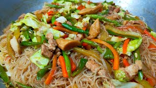 THE BEST PANCIT BIHON GUISADO  For long life and goodluck  Quick and easy noodles recipe [upl. by Tanya]