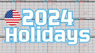 2024 Holidays Calendar and Observances calendar 2024 holiday usa [upl. by Lindy879]