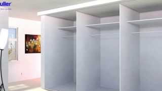 How to install Wardrobe Sliding Doors with Bullers Mars System Track kit DIY Tutorial [upl. by Bronny60]