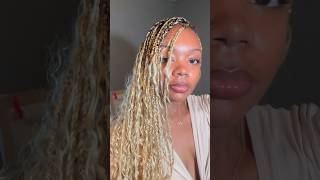 Blonde boho knotless braids on myself ft Waviy Hair 🔥🔥 blondebraids knotlessbraids diybraids [upl. by Radcliffe]