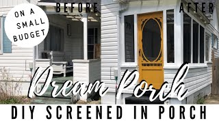 EXTREME PORCH MAKEOVER on a budget  Building a dream porch  DIY spring project [upl. by Eglanteen333]