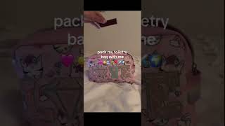 pack my toiletry bag w’ me 🌊🌸🌴🎀 fyp subscribe preppy curlyhair skincare hairtexture travel [upl. by Rashida]