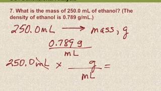 10 SG1 7 Convert mL to g using density [upl. by Niotna207]