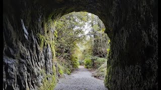 Chasm Creek and abandoned train tunnel by drone  Seddonville [upl. by Adnouqal381]