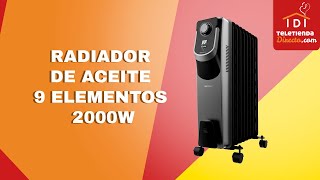 RADIADOR DE ACEITE 9 ELEMENTOS 2000W [upl. by Kcirrek]