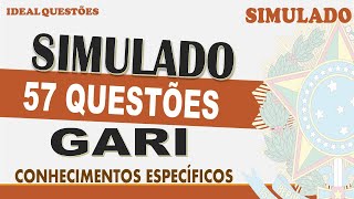 57 QUESTÕES ESPECIFICAS DA PROVA DE GARI  SIMULADO DE CONHECIMENTOS ESPECÍFICOS [upl. by Hebner627]