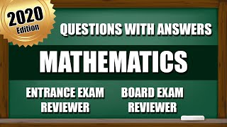 Entrance Exam Reviewer 2020  Questions with Answer in General Math PreCalculus and Statistics [upl. by Yrem868]